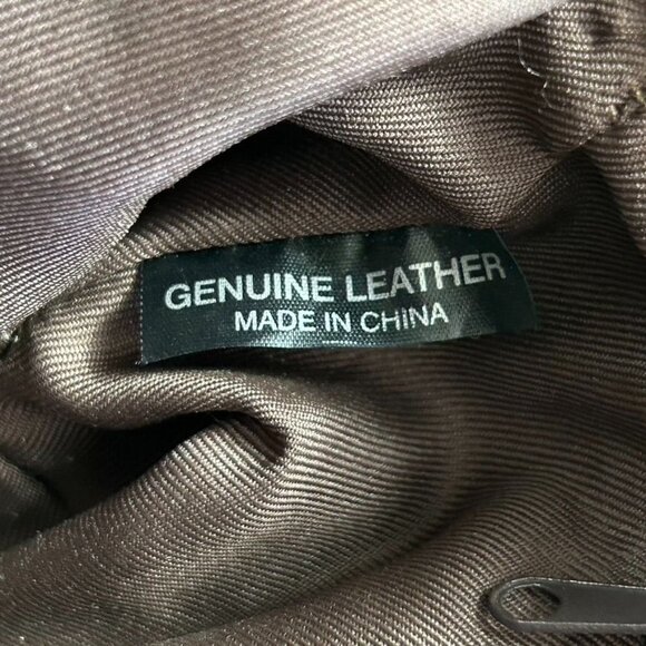 Fossil Front Zip Pocket Brown Leather Small Crossbody Bag Purse - Picture 7 of 9